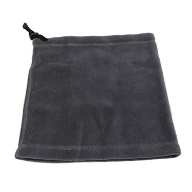 Imagem de Polaina de Pescoço Térmica, Máscara Facial de Inverno Com Cordão Ajustável Forrado de lã para Ciclismo Unissex (Cinza)