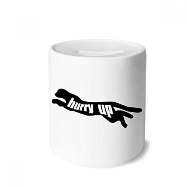 Imagem de DIYthinker Caixa de moedas de cerâmica preta com contorno de pantera de animal natural