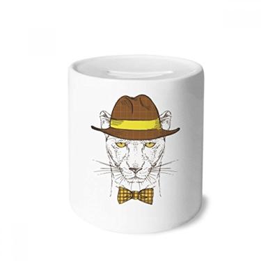 Imagem de DIYthinker Bonita caixa para dinheiro de leopardo com porta-moedas de cerâmica para presente de cofrinho