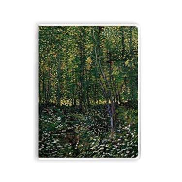 Imagem de Caderno de ilustração de paisagem floral floresta árvore capa de goma Diário capa macia