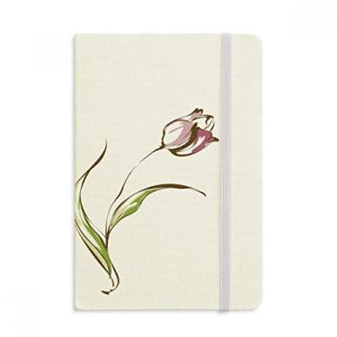 Imagem de Caderno de tulipa de flores pintado à mão com capa dura em tecido oficial