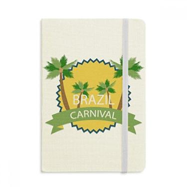 Imagem de Caderno comemorar o carnaval do Brasil, capa dura de tecido, diário clássico