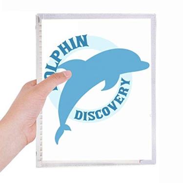 Imagem de Caderno Blue Ocean Streamline com estampa de golfinho em folhas soltas diário recarregável