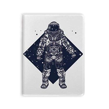 Imagem de Caderno de astronauta com estampa de arte do universo estrelas, capa macia para diário