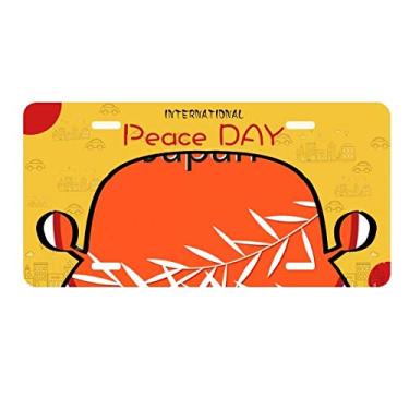 Imagem de DIYthinker Placa de licença com estampa de bambu da cultura japonesa para decoração de carro, dia da paz