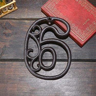 Imagem de Placa flutuante 3D de 11,4 cm em ferro fundido Metel Digital 0-9 para decoração de parede, cafeteria, bar, restaurante, mesa, número de telefone, montagem com parafuso, antiferrugem durável