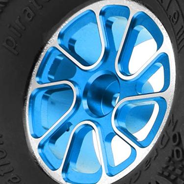 Imagem de Pneu de carro RC, cubo da roda de liga de alumínio ecologicamente correto de 1,9 pol. Pneu RC 1/10, para acessórios RC Acessórios para pneus de corrida ZD 1/10 RC(azul)