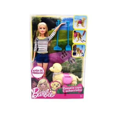 Boneca Barbie Família Passeio Com O Cachorrinho Mattel - DWJ68