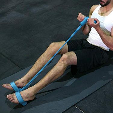 Imagem de 03 Cinto de resistência por pedal, cordão duplo sentado, equipamento de ioga para exercícios de ioga (corda de puxar)