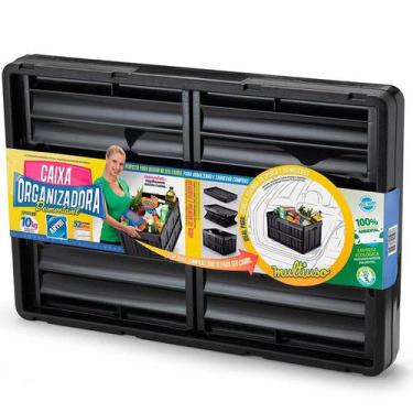 2 Caixas Organizadoras Empilháveis Transparente Brinquedos Cozinha OU  30x20x13cm