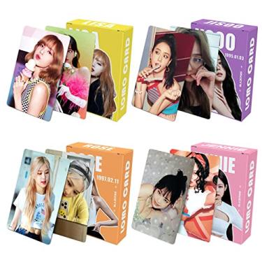 Imagem de KPOPBP Cartão de foto Lomo Card 2022 Season's Greetings fotos pessoais 4 caixas/220 peças conjunto de cartão Lomo presente para meninas e meninos Blink