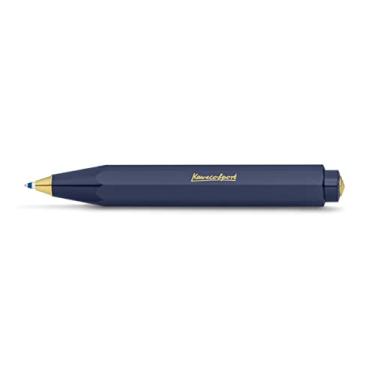 Imagem de Kaweco CLASSIC SPORT Caneta esferográfica retrátil azul marinho I com refis D1 padrão 10,5 cm