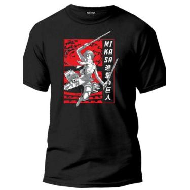 Imagem de Camiseta Attack On Titan Shingeki No Kyojin Mikasa Lançamento - Cronos