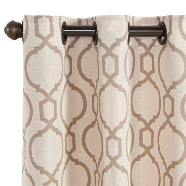 Imagem de Cortina Rústica Capri Estampada 2,70 m x 1,60 m - Bege
