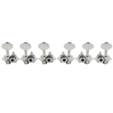 Imagem de Wilkinson Jogo de Tarraxas 3+3 Botão Feijão de Manteiga para Violão, Cromada