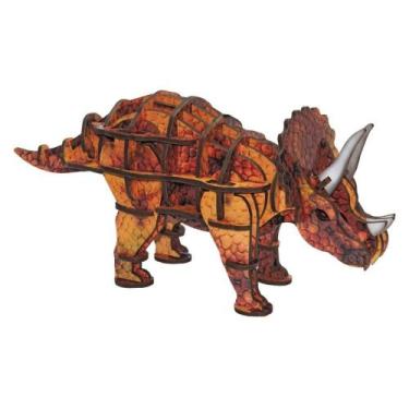 Imagem de Quebra Cabeça 3D Planet Adventure Triceratops 52 Peças - Brincadeira D