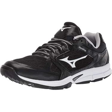 Imagem de Mizuno Tênis de softbol feminino utilitário, Preto e branco (9000), 34