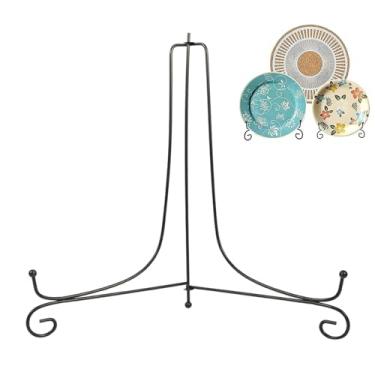 Imagem de OKJHFD 1 peça 4" - 12" suporte de exibição, suporte de placa Suporte de cavalete de ferro preto para foto, placa decorativa(4 inches)