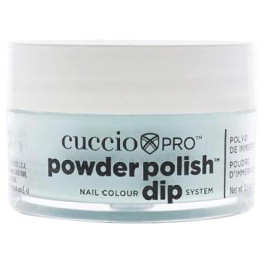 Imagem de Cuccio Pro Powder Polish Dip - Aquamarine - Verniz para unhas para manicure e pedicure, aplicação/remoção fácil e rápida - sem necessidade de luz LED/UV - não tóxico, inodoro, altamente pigmentado - 0,5 Onça