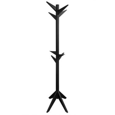 Imagem de Cabideiro De Pé Mancebo Madeira Reticulado Com Arara Preto