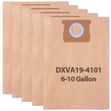 Imagem de Pacote com 5 sacos de filtro de substituição DXVA19-4101 para modelos de aspirador de pó úmido/seco DeWALT de 1,8 litros DXV06P, DXV09P, DXV10P, DXV10S