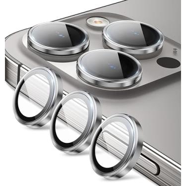 Imagem de SUPCASE Protetor de lente de câmera de vidro temperado para iPhone 15 Plus/iPhone 15 Pro Max (2023) 6,1 polegadas, pacote com 3 - prata