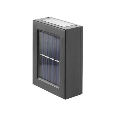 Imagem de Kit 2 Arandela Solar Slim 2 Focos Luminária Parede Externa À Prova D 'Água Luz Branco Quente (Luz Branco Frio 6000k)