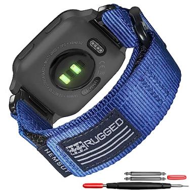 Imagem de Pulseira de relógio compatível com Garmin Venu/Venu 2/Venu 3/Venu 2 Plus/Venu Sq/Venu Sq 2/Venu Sq Music (não Venu 2S), pulseira esportiva de nylon super resistente com design de laço trançado
