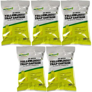 Imagem de RESCUE! Cartucho atraente Yellowjacket (suprimento para 10 semanas) – para armadilhas RESCUE! reutilizáveis Yellowjacket - (pacote com 5)