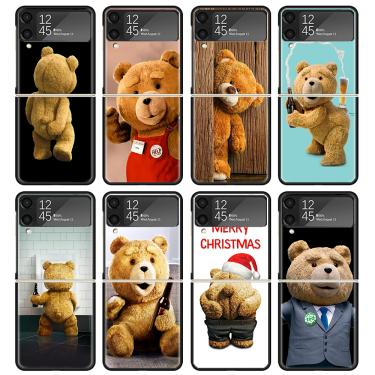 Imagem de Caso de mascote engraçado urso preto para Samsung Galaxy Z  tampa do telefone rígido  impertinente