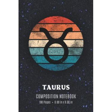 Imagem de Caderno de composição do signo do zodíaco Touro: páginas forradas para anotações e diário
