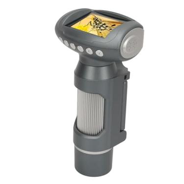 Imagem de Generic Microscópio Digital Infantil, Microscópio Brinquedo 50x-300x 900mAh 40mp 8 Luzes LED 2 na Tela para Casa (Cinza prateado)