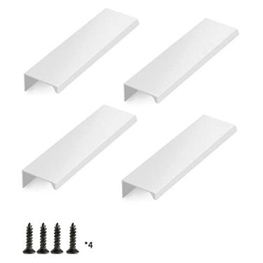 Imagem de Evionlin Instalação de maçaneta de armário oculta, puxador retangular simples para porta de guarda-roupa 30 peças