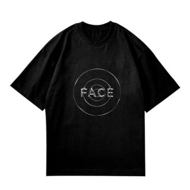 Imagem de Camiseta Jimin Solo Face, camisetas soltas k-pop unissex com suporte de mercadoria estampadas camisetas de algodão, Preto, M