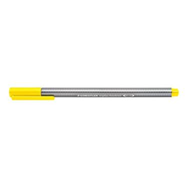Imagem de STAEDTLER Caneta Ponta Fina Triplus Fineliner 0.3mm 1 Unidade Amarelo - 334-1 - Corpo Ergonômico Triangular – Ideal para Escrita e Bullet Journal