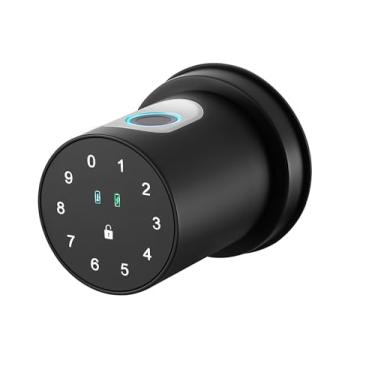 Imagem de Fechadura de porta interna inteligente com impressão digital, fechadura de porta de entrada sem chave com teclado, fechadura biométrica inteligente digital com código, aplicativo Tuya