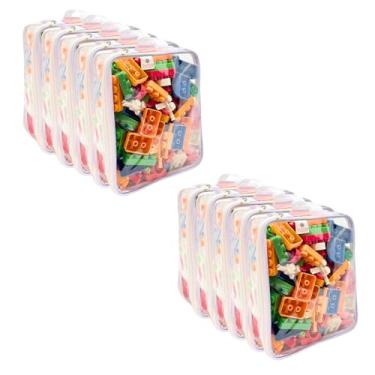 Imagem de Kit 10 Organizador Brinquedos Zíper Empilhável Bloco Montar
