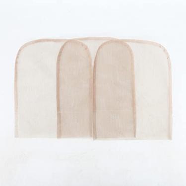 Imagem de BTWTRY Rede de renda suíça 15 x 15 cm, base de fecho de renda, 3 peças, acessórios para peruca de base, cor marrom médio, rede de renda para fechamento (rede de renda de 15 x 15 cm, marrom médio)