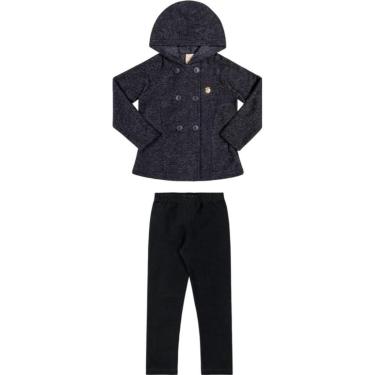 Imagem de Conjunto Infantil Menina Inverno Casaco Boucle Molicotton E Calça Moletom Tam 4 a 14 - Angerô-Feminino