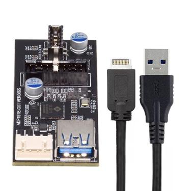 Imagem de chenyang Adaptador PCBA multiplicador de porta USB 3.1 tipo E para USB 3.0 19/20 pinos e USB 3.1 tipo E HUB com cabo de alimentação SATA