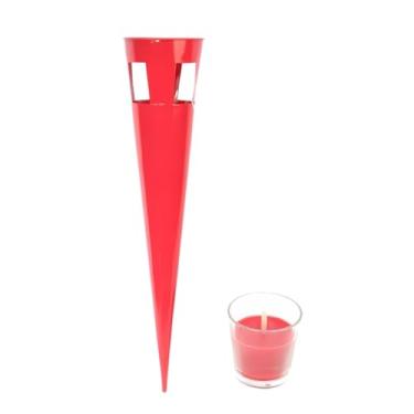 Imagem de Tocha Antimosquito de metal aberta com cheiro de citronela altura 36 cm