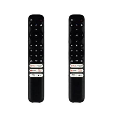 Imagem de (Pacote com 2) Novo controle remoto de substituição para TCL-Google-TV-Remote, RC813 sem voz, compatível com TCL Q6/Q7/QM8/S3/S4 Series