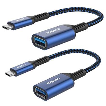 Imagem de Adaptador USB C para USB 3.0 [2 unidades], adaptador USB-C para USB NIMASO, USB tipo-C para USB, Thunderbolt 3 para USB Cabo OTG para MacBook Pro/Air 2020/2018, iPad Pro 2020, Galaxy S20 S20+, Google Pixel e mais