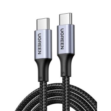 Imagem de Cabo UGREEN USB C p/ Type C PD 100W 5A 20V Nylon 2Metros carregamento 