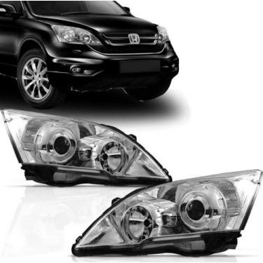 Imagem de Farol Crv 2007 2008 09 10 11 Elétrico Com Motor Com Projetor Lado Dire