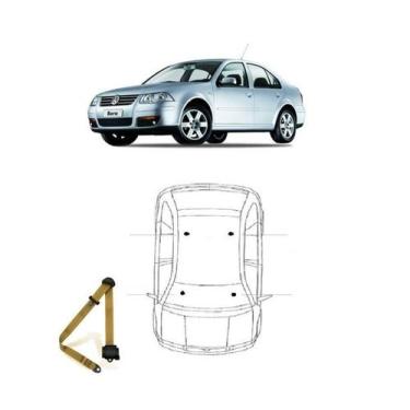 Imagem de Cinto de Segurança retrátil de 3 pontos dianteiro VW Bora - HCML, Bege