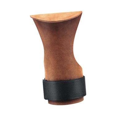 Imagem de Aymzbd Pegas de Mão com Apoio de Pulso para Proteção de Palma, Ginástica, Flexões, Levantamento Terra, Treino de Academia, Kettlebells, Levantamento de Peso, Mão direita marrom