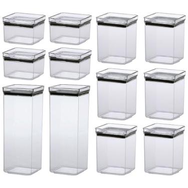 Imagem de Kit 12 Potes Herméticos Acrílico Mantimentos  - Paramount 
