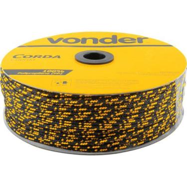 Imagem de Corda Multifilamento Trançada 5x250 M Preta e Amarela Vonder