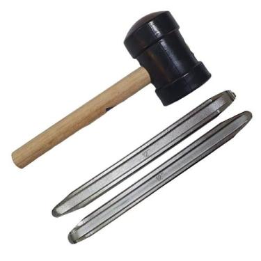 Imagem de Kit Borracheiro C/ 2 Espátula Chata 30m + Martelo Borracha - ROTTA